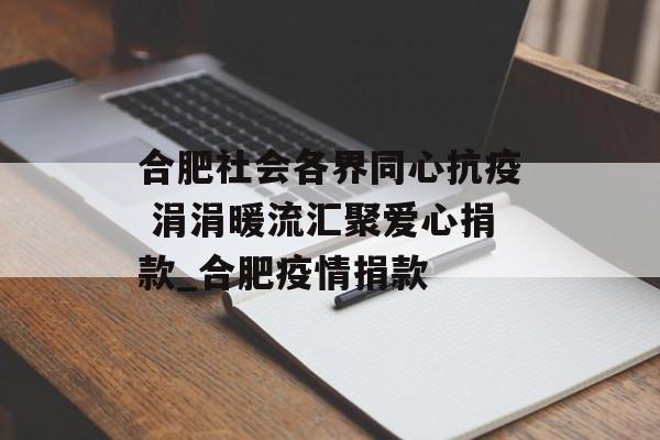 合肥社会各界同心抗疫 涓涓暖流汇聚爱心捐款_合肥疫情捐款